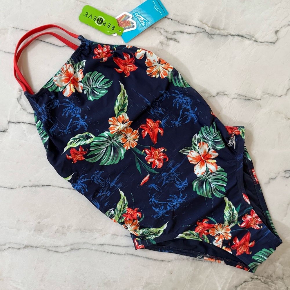 SPEEDO Endurance Turnz Tie-back One-piece- NWT- size 32